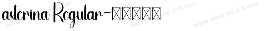 asterina Regular字体转换